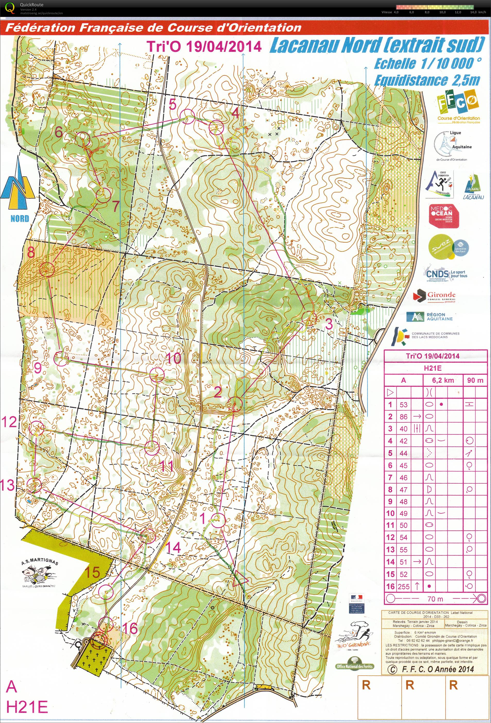 Régionale MD Aquitaine - Tri'O n°1 (19/04/2014)