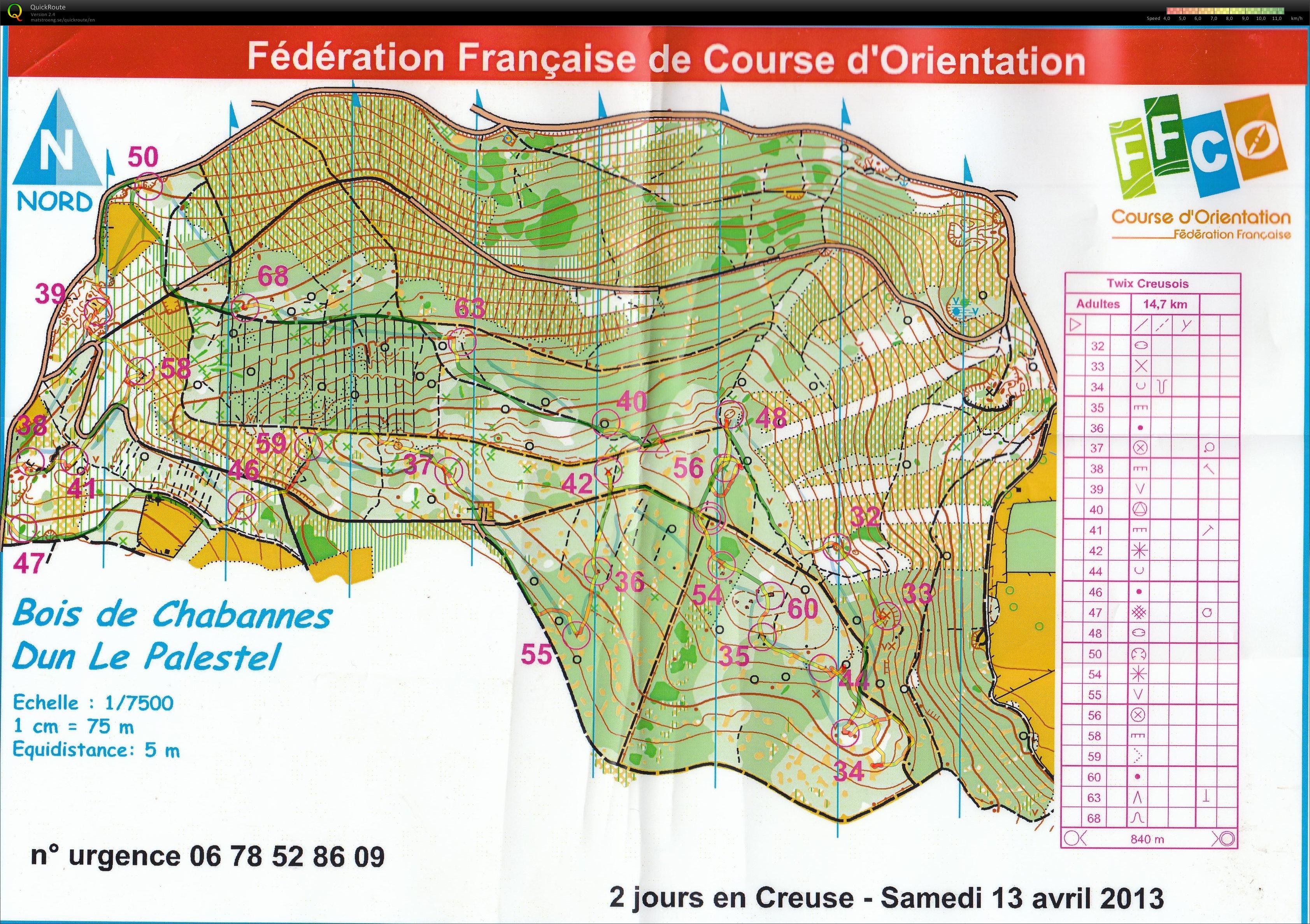 2 jours de Creuse Etape 1 Score (13/04/2013)