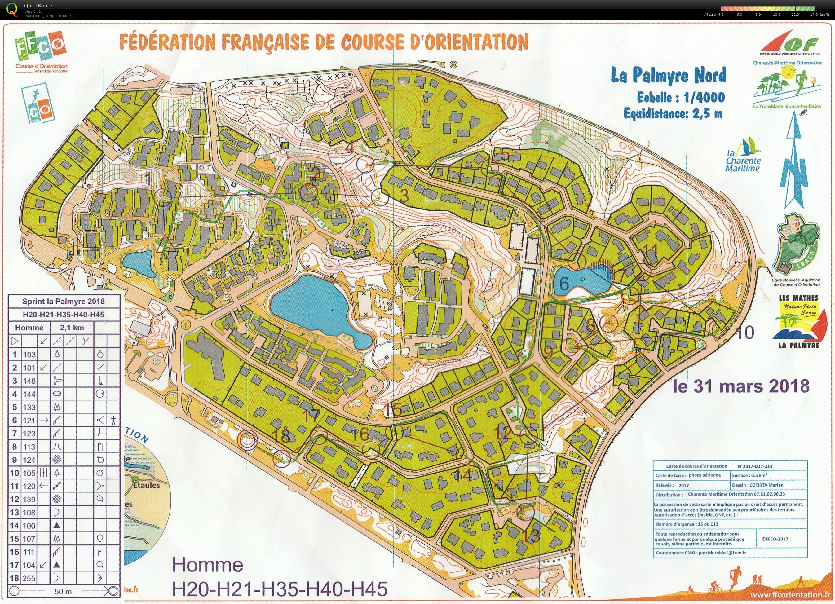 3J de Pâques en pays Royannais - Sprint (31/03/2018)