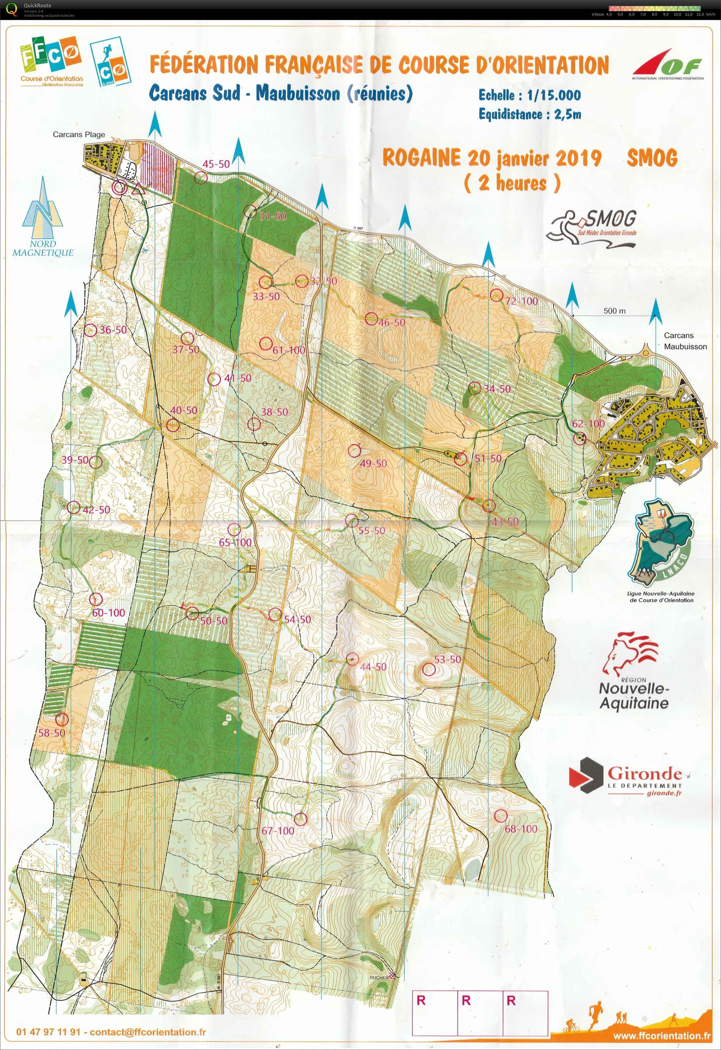 BABA Rogaine 2H (20/01/2019)