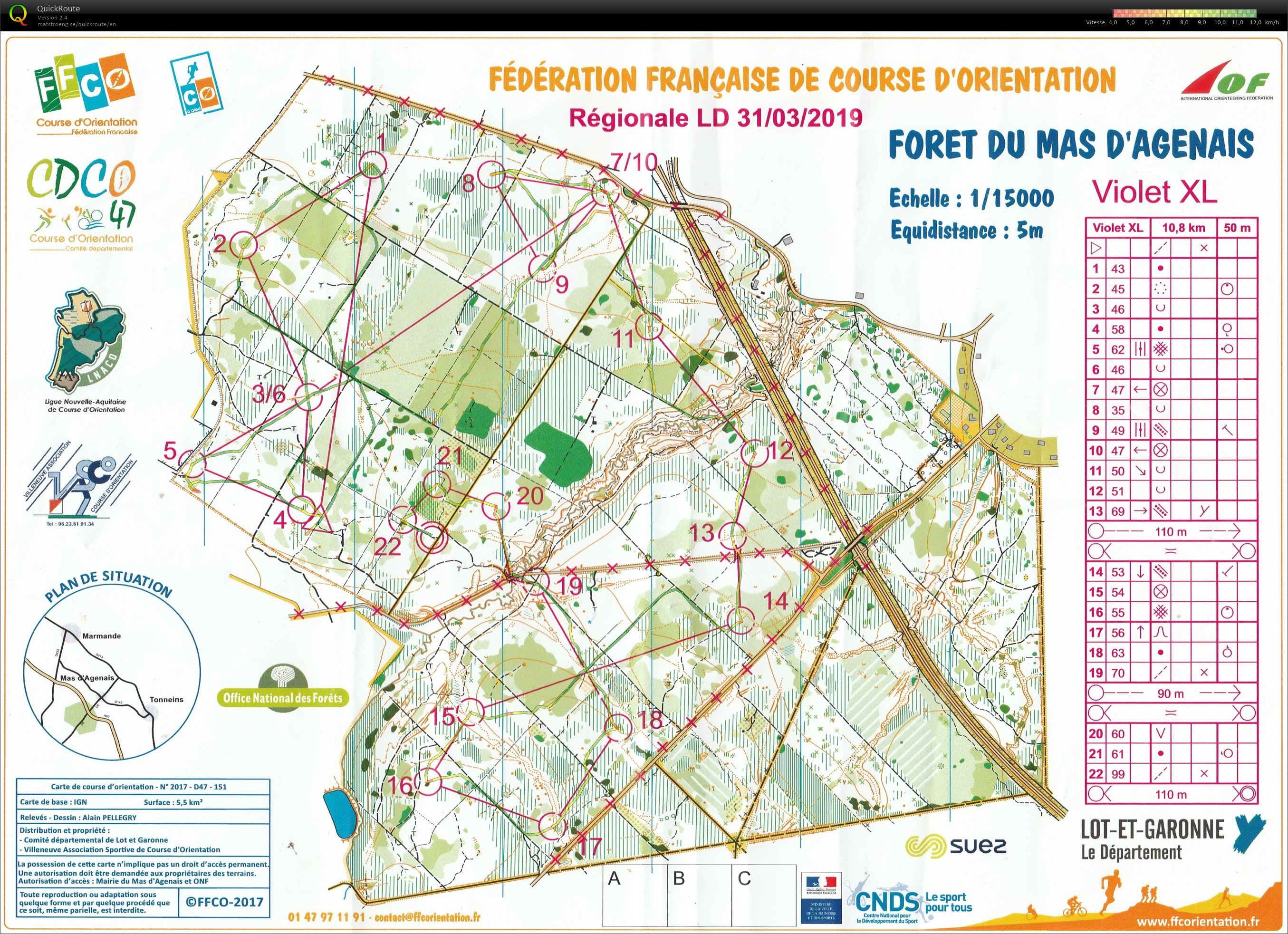 CO Régionale LD 47 (31/03/2019)