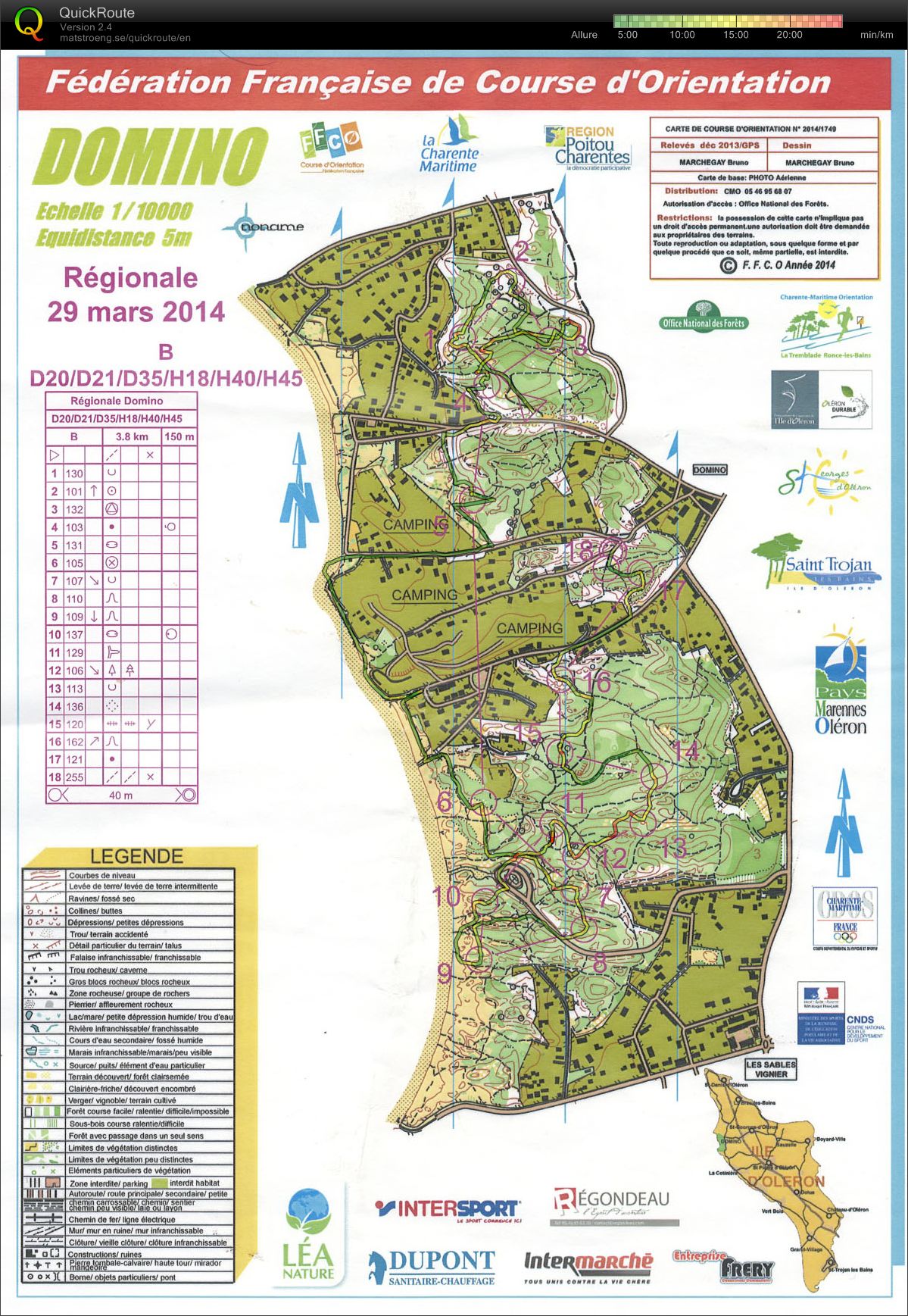Moyenne distance Domino (29/03/2014)